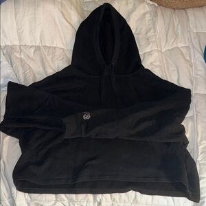 Victoria's Secret Black Hooded Sweatshirt Relaxed Fit